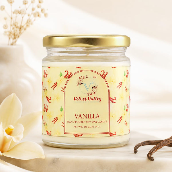 Vanilla hand poured soy wax candle