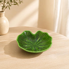 Click to see full view     Velvet Valley Ceramic Lotus Leaf Shaped Decorative Green Bowl | Perfect for Serving Chineese, Snacks & Slalad