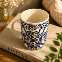 Blue Pastel Handcrafted Blue Pottery Coffee Mug | Embossed Design, Glazed Finish | Perfect for Gifting