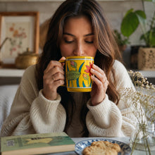 Blue Pottery Tea & Coffee Mug Mug with Hand-Painted Floral Design | Perfect for Gifting, Everyday Use