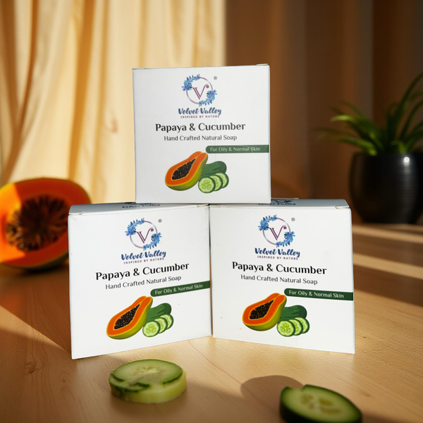 Papaya & Cucumber Soap - PACK OF 3