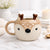 Cute Reindeer Shape Ceramic Coffee Mug