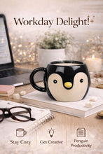 Cute Penguin Ceramic Coffee Mug | Aesthetic Animal Design Cup | Glossy Finish Coffee Tea Mug for Home & Office | Gift for Kids, Friends & Penguin Lovers
