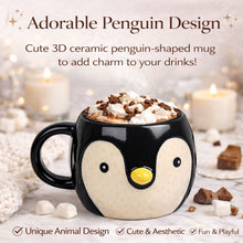 Cute Penguin Ceramic Coffee Mug | Aesthetic Animal Design Cup | Glossy Finish Coffee Tea Mug for Home & Office | Gift for Kids, Friends & Penguin Lovers