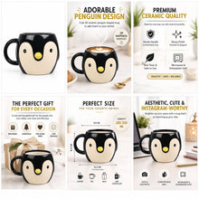 Cute Penguin Ceramic Coffee Mug | Aesthetic Animal Design Cup | Glossy Finish Coffee Tea Mug for Home & Office | Gift for Kids, Friends & Penguin Lovers
